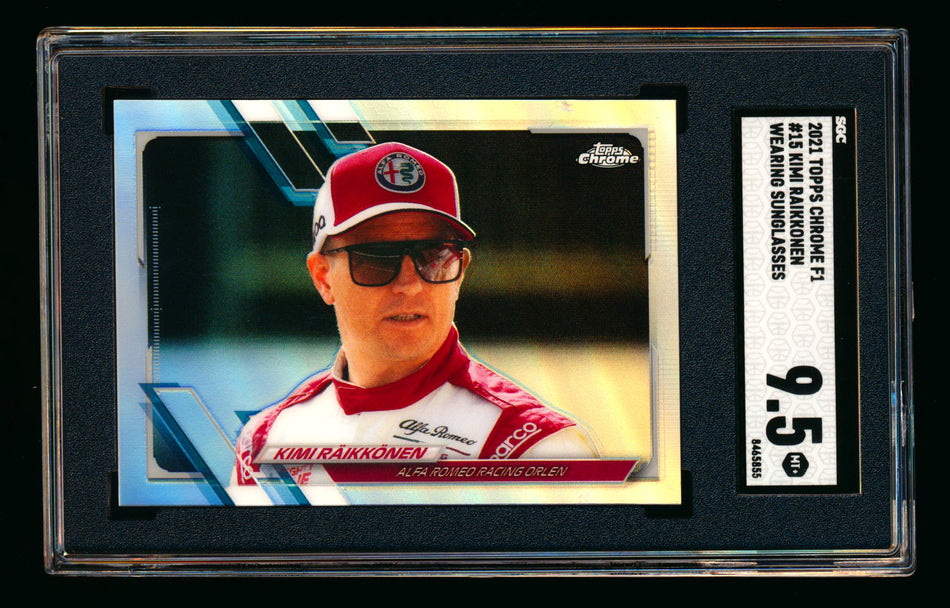 2021 Topps Chrome F1 #15 Kimi Raikkonen Refractor Image Variation SP SGC 9.5