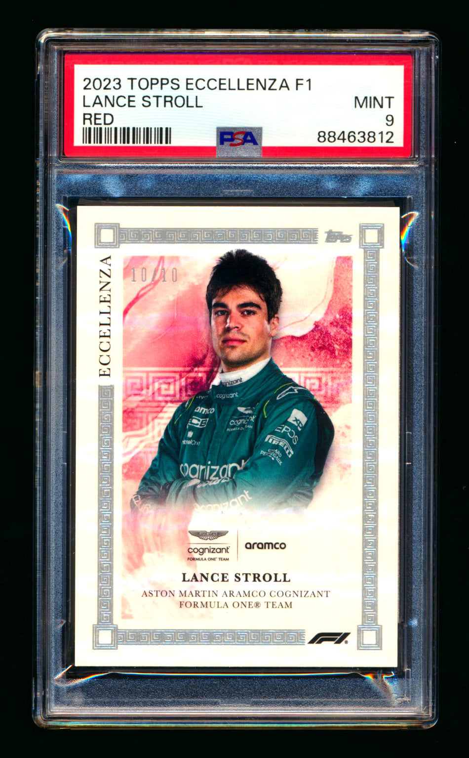 2023 Topps Eccellenza F1 Lance Stroll RC Red Parallel #10/10 PSA 9 (Last #!)