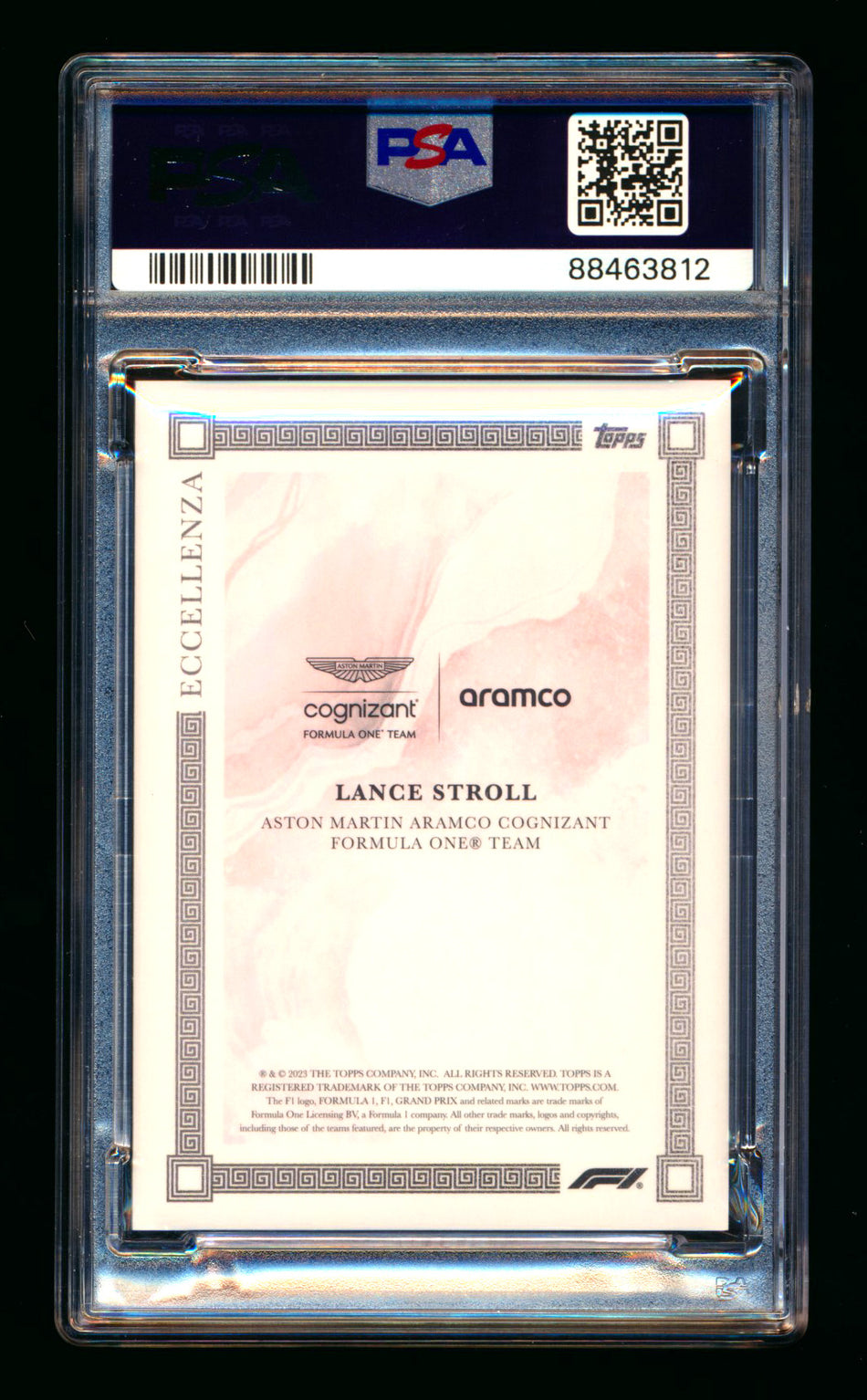 2023 Topps Eccellenza F1 Lance Stroll RC Red Parallel #10/10 PSA 9 (Last #!)