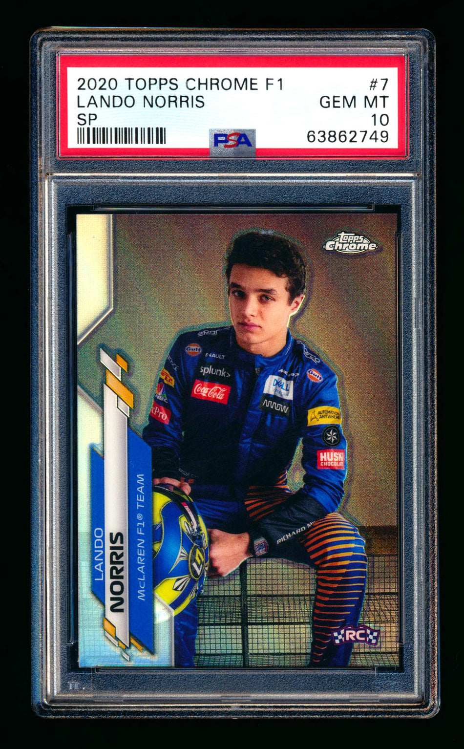 2020 Topps Chrome F1 #7 Lando Norris RC Refractor Image Variation SP PSA 10 ** (SOLD eBay - $950.00 - 3/15/2025) **