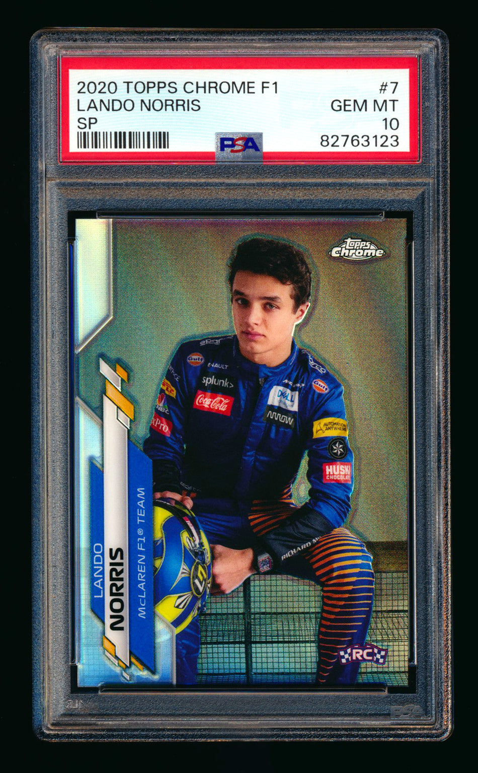 2020 Topps Chrome F1 #7 Lando Norris RC Refractor Image Variation SP PSA 10 ** (SOLD eBay - $850.00 - 1/20/2025) **