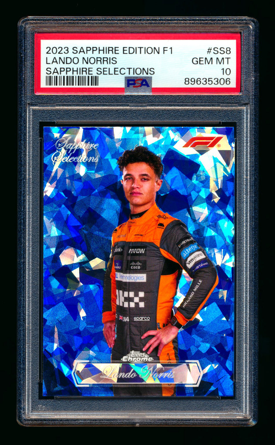 2023 Topps Chrome F1 Sapphire Selections #SS-8 Lando Norris Refractor PSA 10 ** (SOLD - $249.00 - 12/6/2024) **