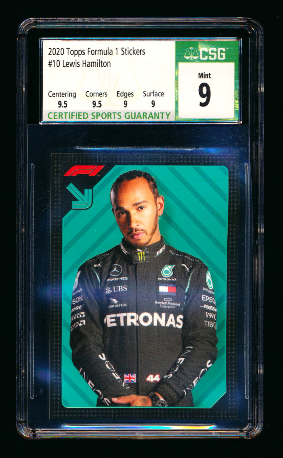 2020 Topps F1 Stickers #10 Lewis Hamilton RC CSG 9