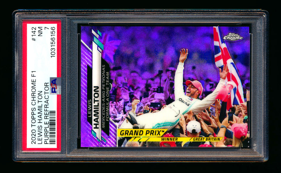 2020 Topps Chrome F1 #142 Lewis Hamilton RC Purple Refractor #224/399 PSA 7 ** (SOLD Nationals - $40.00 - 8/2/2025) **