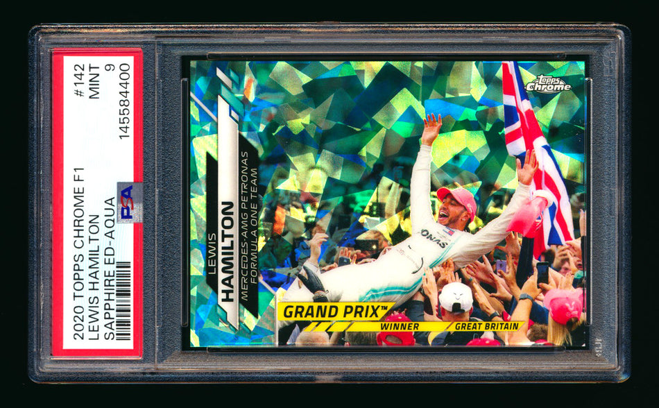 2020 Topps Chrome Sapphire F1 #142 Lewis Hamilton RC Aqua Refractor #62/99 PSA 9 ** (SOLD eBay - $249.00 - 5/12/2026) **