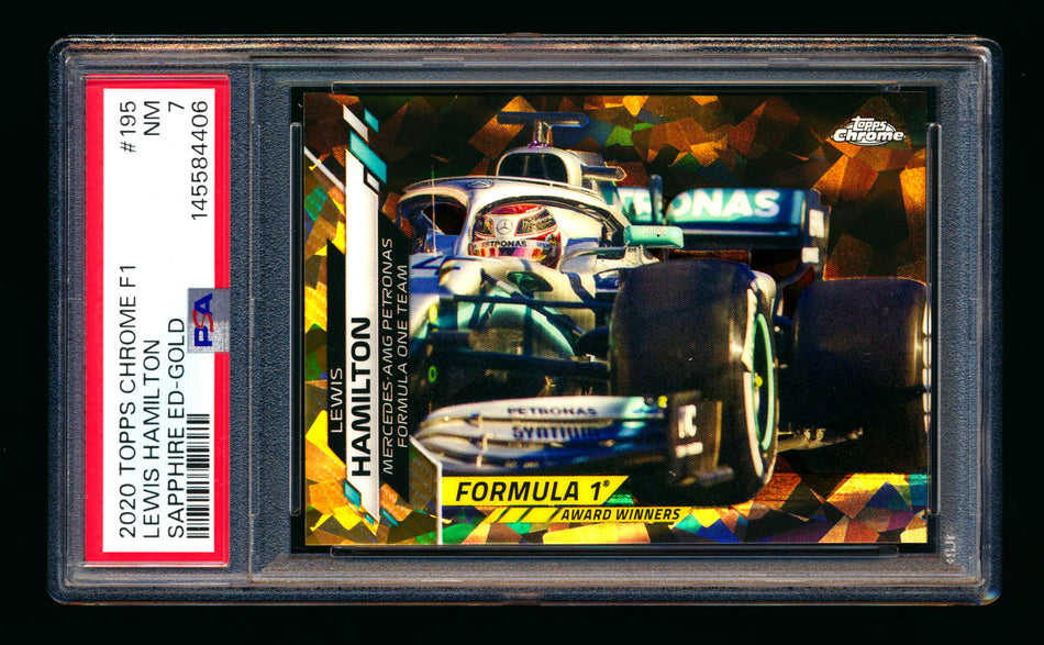 2020 Topps Chrome Sapphire F1 #195 Lewis Hamilton RC Gold Refractor #20/50 PSA 7 ** (SOLD eBay - $195.00 - 4/30/2026) **
