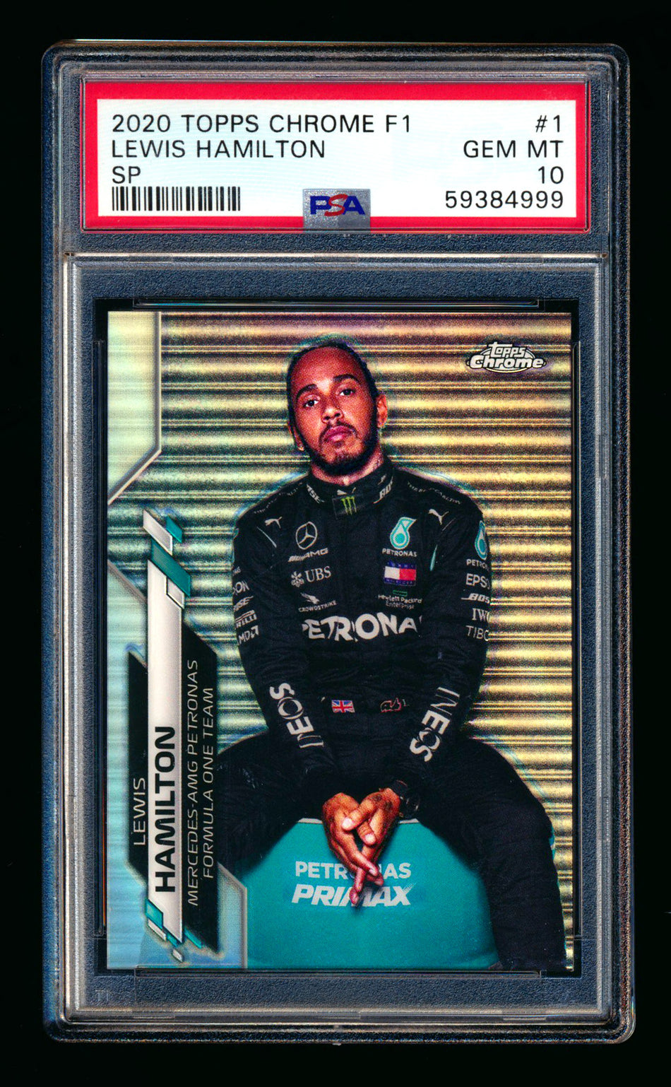2020 Topps Chrome F1 #1 Lewis Hamilton RC Refractor Image Variation SP PSA 10 ** (SOLD WCCS - $12,000.00 - 8/22/2025) **