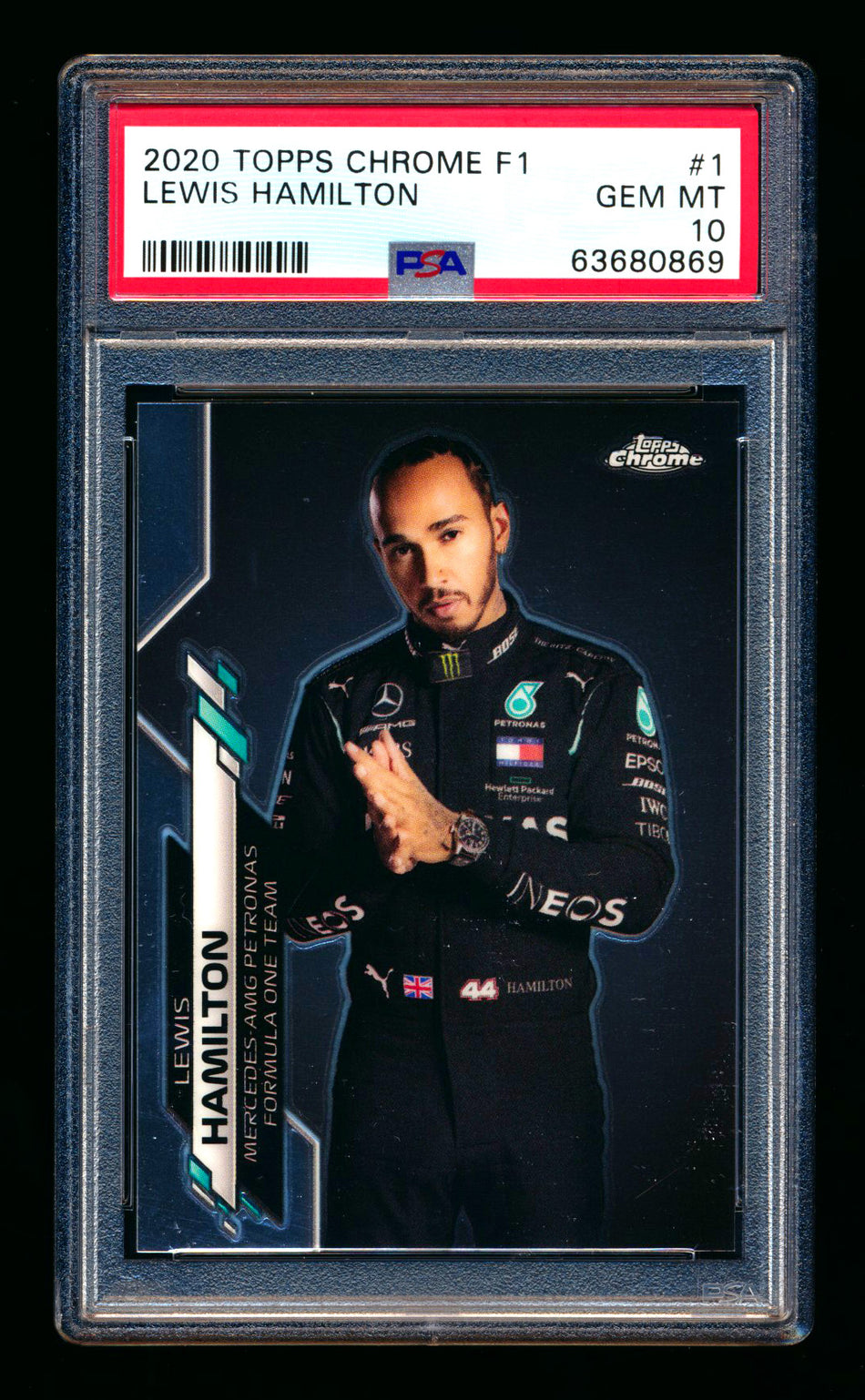 2020 Topps Chrome F1 #1 Lewis Hamilton RC Portrait PSA 10