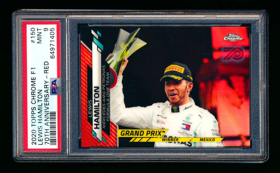 2020 Topps Chrome F1 #150 Lewis Hamilton RC 70th Anniversary Red Refractor PSA 9 ** (SOLD - $950.00 - 11/22/2024) **