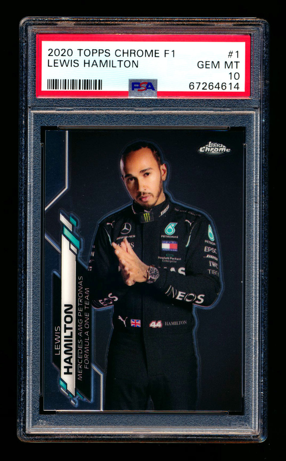 2020 Topps Chrome F1 #1 Lewis Hamilton RC Portrait PSA 10