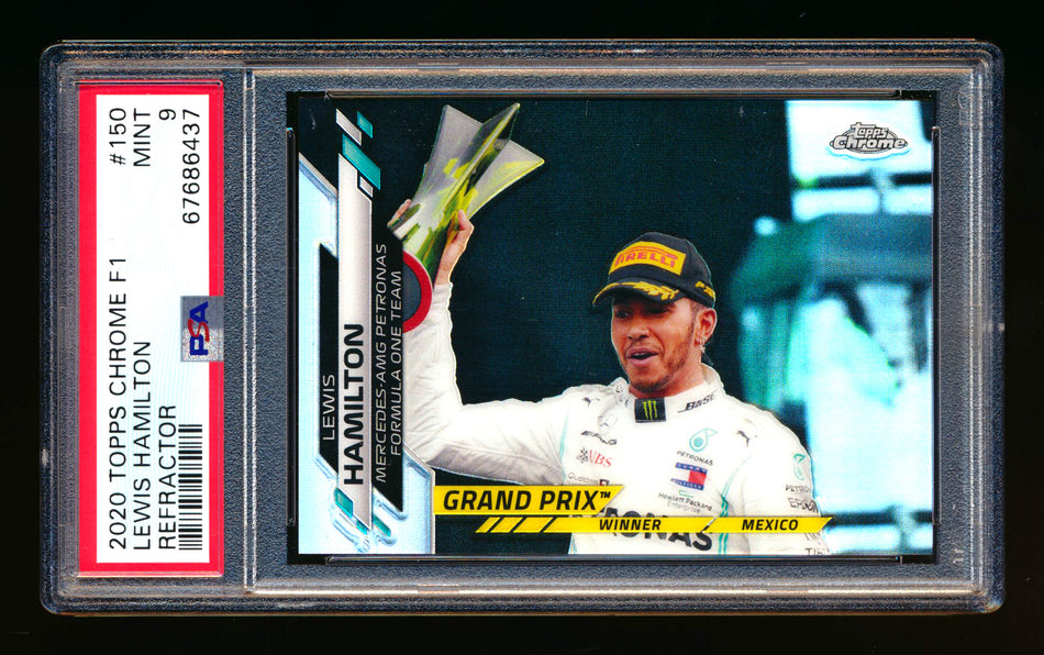 2020 Topps Chrome F1 #150 Lewis Hamilton RC Refractor PSA 9