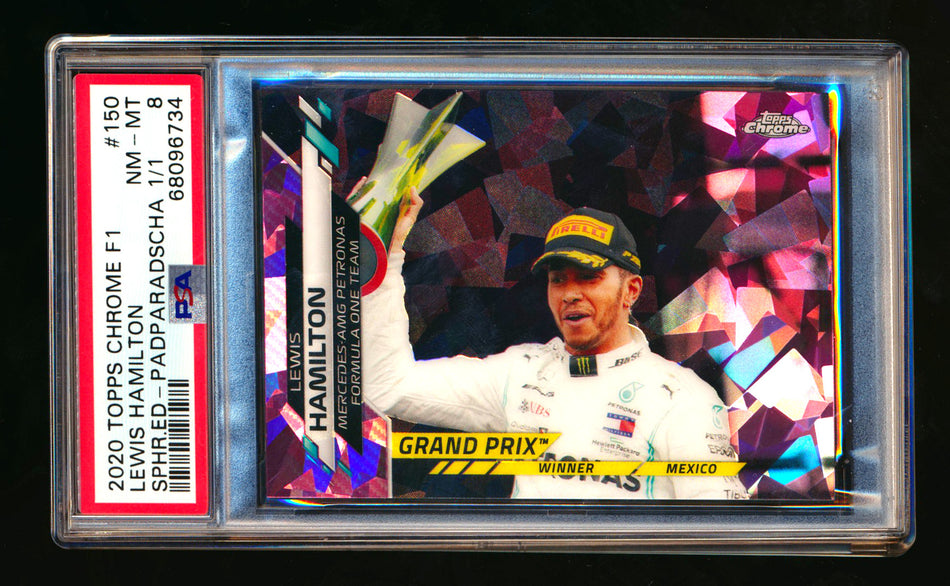 2020 Topps Chrome Sapphire F1 #150 Lewis Hamilton RC Padparadscha Refractor #1/1 PSA 8 (Ultimate Wishlist - Wish Granted!) ** (SOLD - $4750.00 - 1/19/2025) **