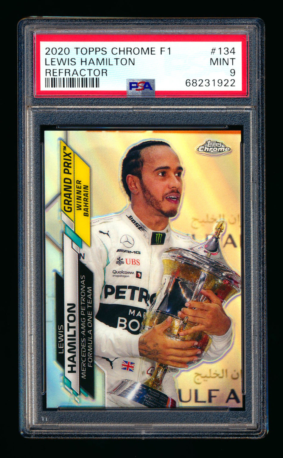 2020 Topps Chrome F1 #134 Lewis Hamilton RC Refractor PSA 9 ** (SOLD - $29.00 - 10/23/2024) **