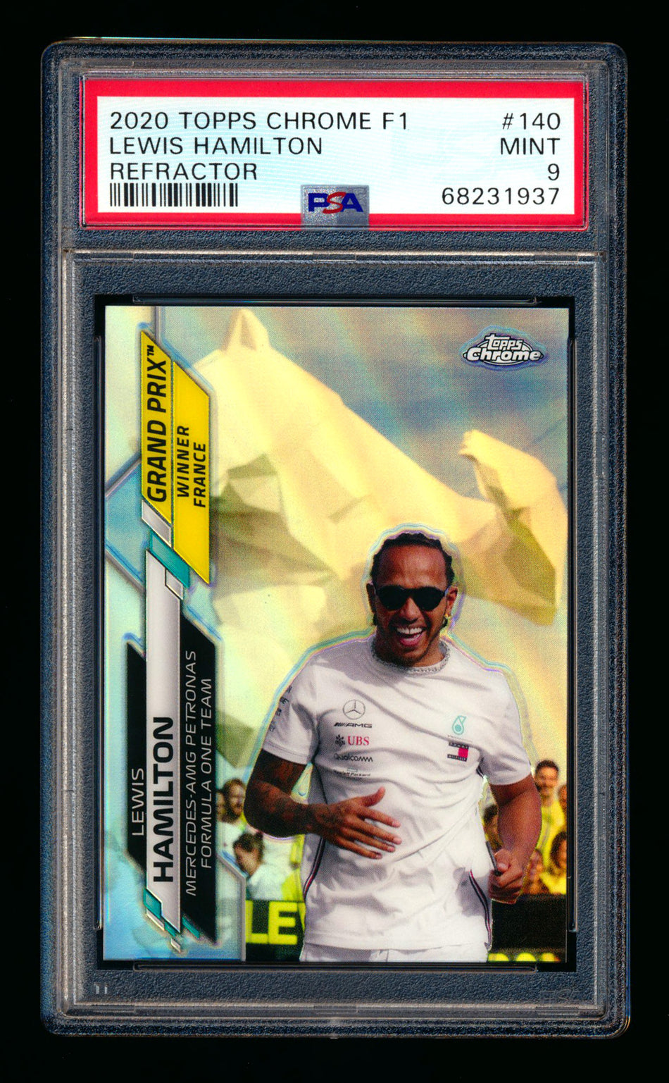 2020 Topps Chrome F1 #140 Lewis Hamilton RC Refractor PSA 9