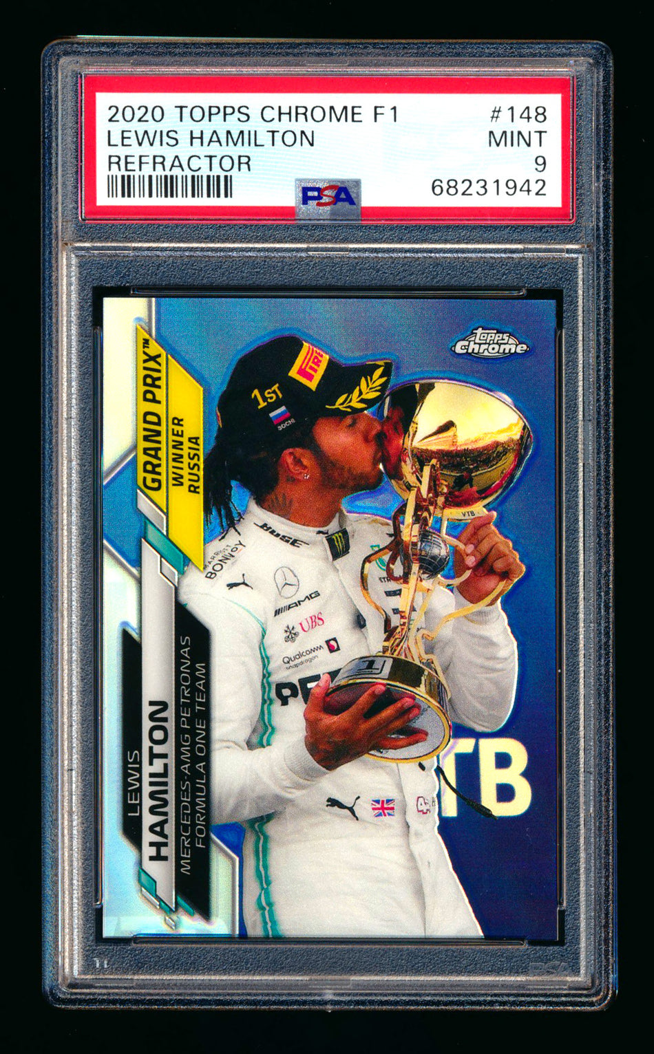 2020 Topps Chrome F1 #148 Lewis Hamilton RC Refractor PSA 9 ** (SOLD - $29.00 - 10/23/2024) **