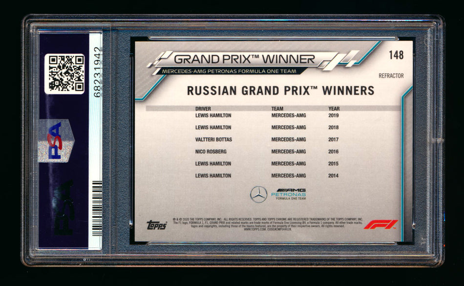 2020 Topps Chrome F1 #148 Lewis Hamilton RC Refractor PSA 9 ** (SOLD - $29.00 - 10/23/2024) **
