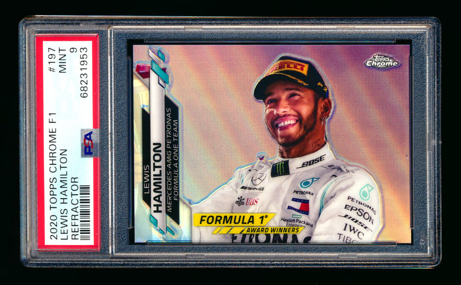 2020 Topps Chrome F1 #197 Lewis Hamilton RC Refractor PSA 9 ** (SOLD - $35.00 - 10/23/2024) **