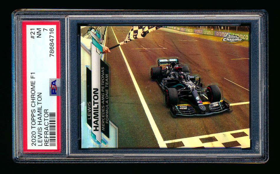 2020 Topps Chrome F1 #21 Lewis Hamilton RC Refractor PSA 7 ** (SOLD - $19.00 - 10/23/2024) **