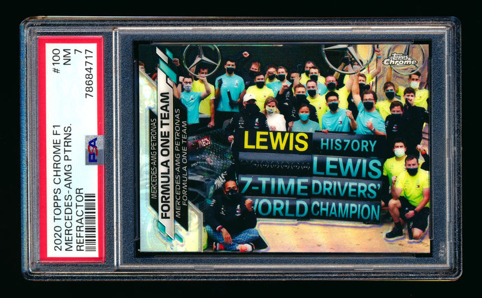 2020 Topps Chrome F1 #100 Mercedes-AMG Petronas/Lewis Hamilton RC Refractor PSA 7 ** (SOLD - $19.00 - 10/23/2024) **