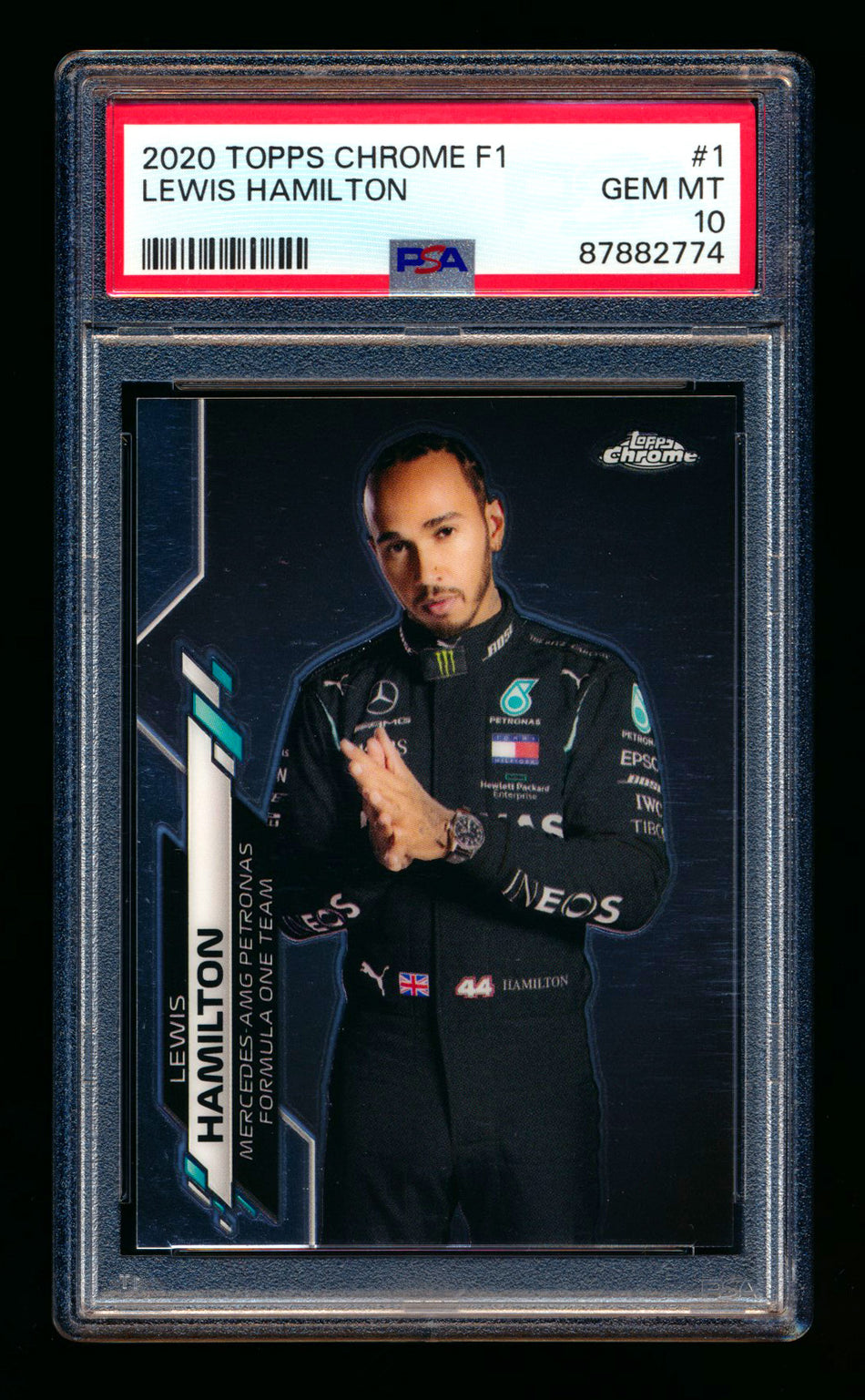 2020 Topps Chrome F1 #1 Lewis Hamilton RC Portrait PSA 10 ** (SOLD - $149.00 - 10/28/2024) **