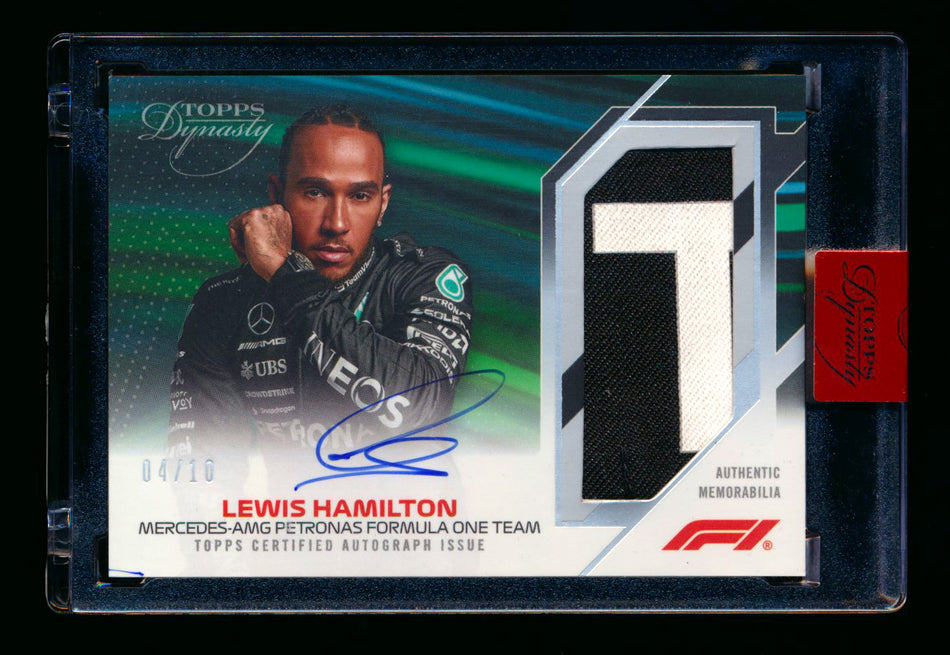 2023 Topps Dynasty F1 #DAP-LHII Lewis Hamilton Patch Autograph #04/10 ** (SOLD - $1999.00 - 12/26/2024) **