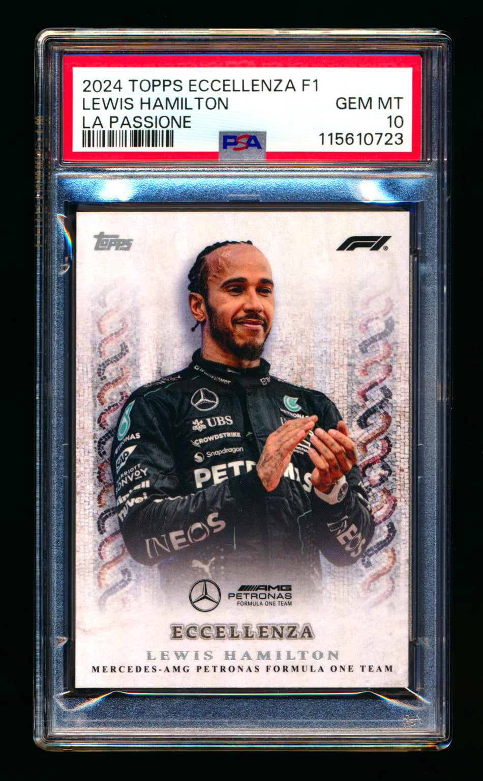 2024 Topps Eccellenza F1 La Passione Lewis Hamilton PSA 10 ** (SOLD Nationals - $100.00 - 8/1/2025) **