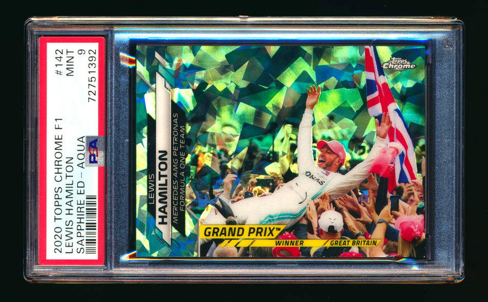 2020 Topps Chrome Sapphire F1 #142 Lewis Hamilton RC Aqua Refractor #78/99 PSA 9 ** (SOLD - $179.00 - 11/8/2024) **