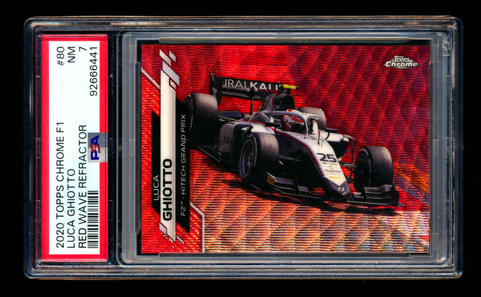 2020 Topps Chrome F1 #80 Luca Ghiotto RC Red Wave Refractor #1/5 PSA 7 (First #!)