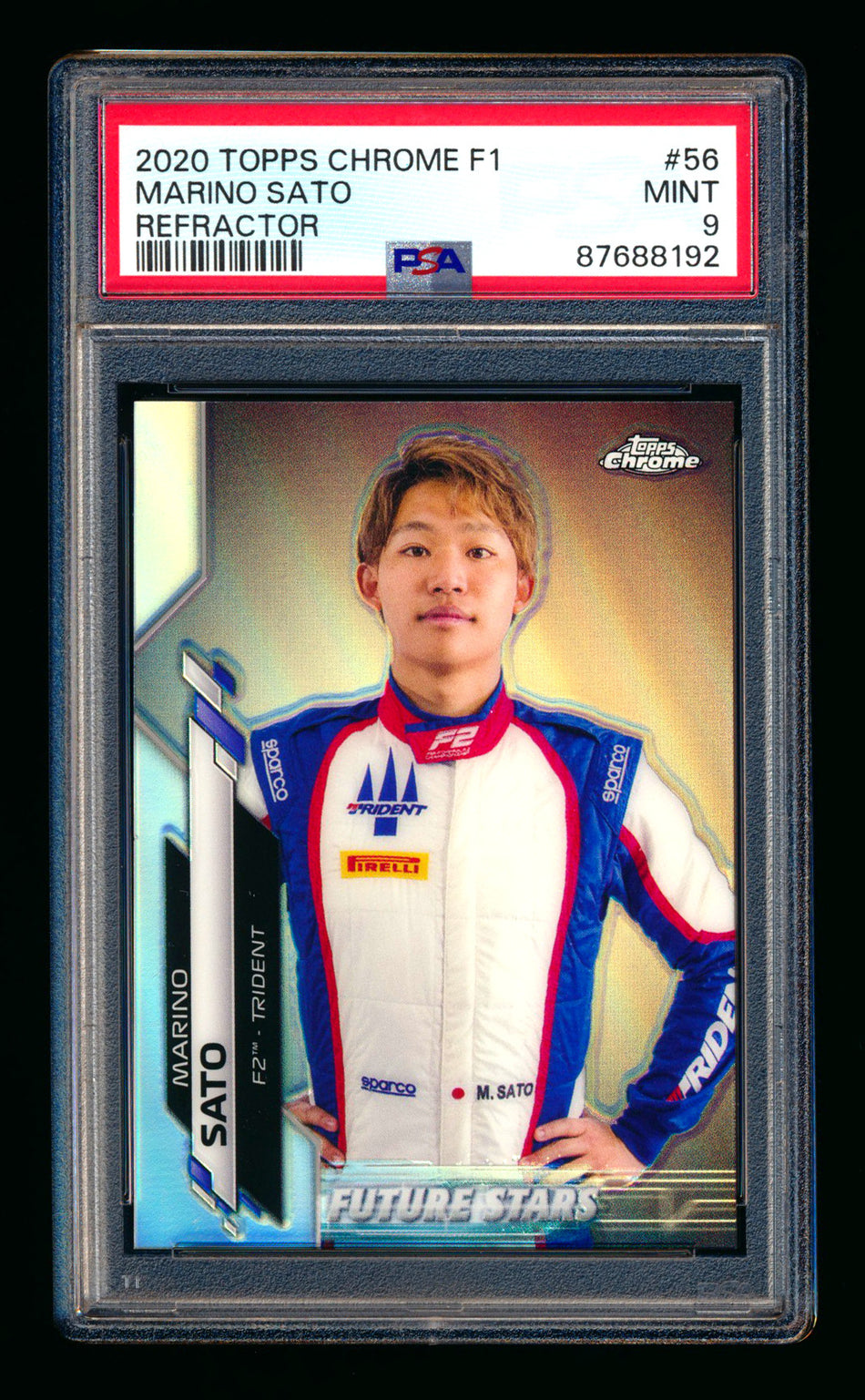 2020 Topps Chrome F1 #56 Marino Sato RC Refractor PSA 9 ** (SOLD eBay - $19.00 - 10/1/2025) **