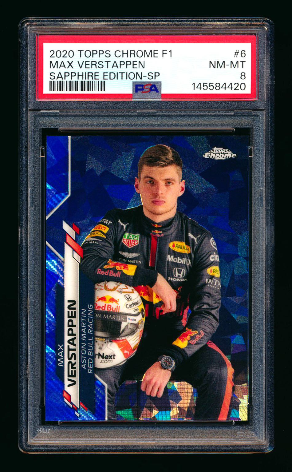 2020 Topps Chrome Sapphire F1 #6 Max Verstappen RC Refractor Image Variation SP PSA 8 ** (SOLD eBay - $495.00 - 5/19/2026) **