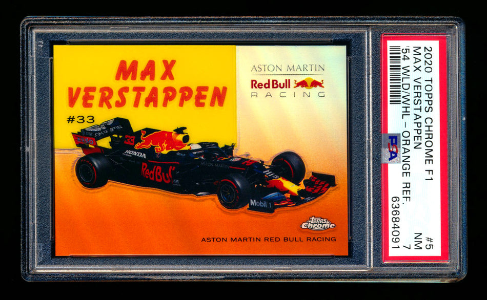 2020 Topps Chrome F1 1954 World on Wheels #54W-5 Max Verstappen RC Orange Refractor #03/25 PSA 7 ** (SOLD - $489.00 - 12/13/2024) **