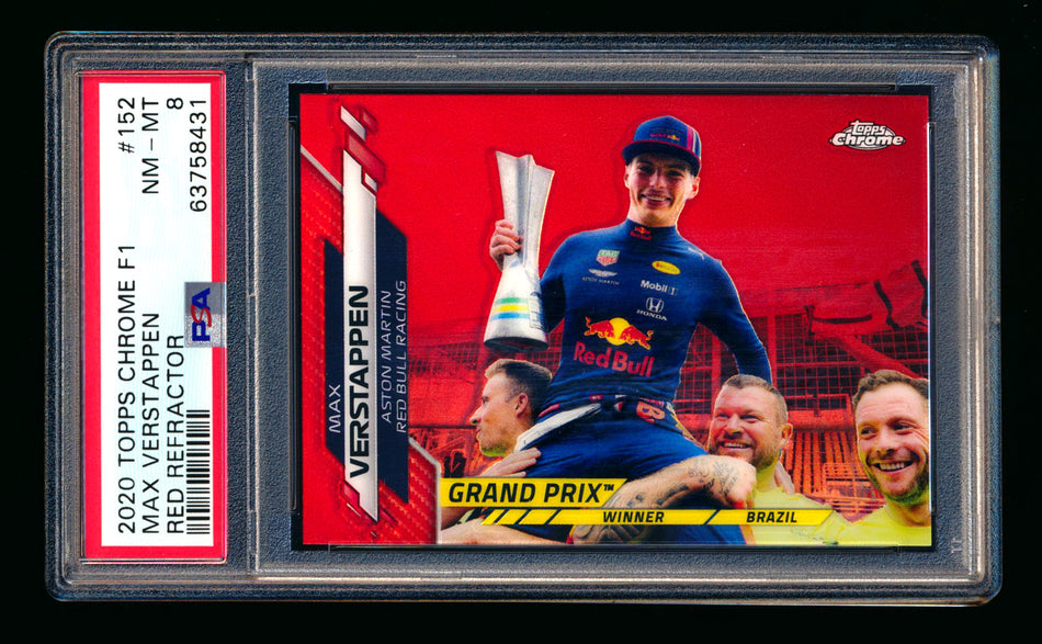 2020 Topps Chrome F1 #152 Max Verstappen RC Red Refractor #2/5 PSA 8 (Ultimate Wishlist - Wish Granted!) ** (SOLD - $1500.00 - 3/7/2025) **
