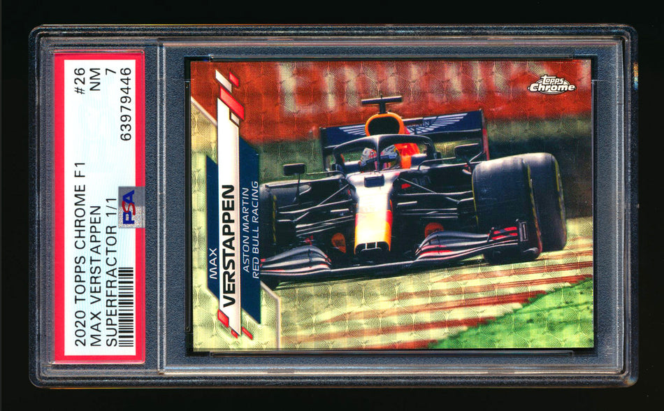 2020 Topps Chrome F1 #26 Max Verstappen RC Superfractor #1/1 PSA 7 (Ultimate Wishlist - Wish Granted!) ** (SOLD - $6000.00 - 1/22/2025) **
