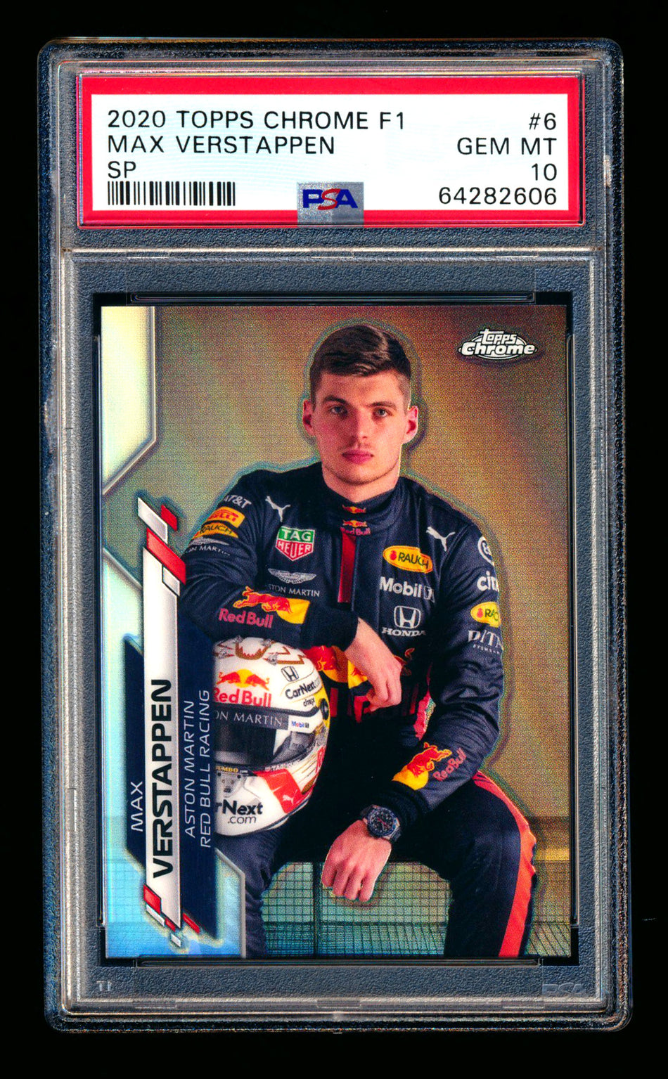 2020 Topps Chrome F1 #6 Max Verstappen RC Refractor Image Variation SP PSA 10 ** (SOLD - $5,950.00 - 11/14/2025) **
