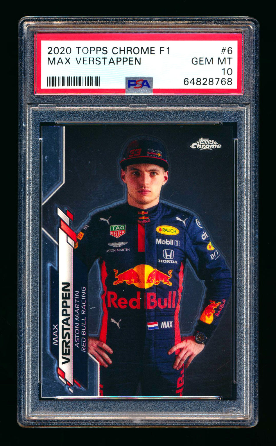 2020 Topps Chrome F1 #6 Max Verstappen RC Portrait PSA 10