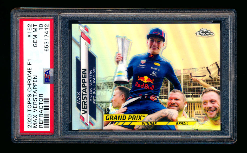 2020 Topps Chrome F1 #152 Max Verstappen RC Refractor PSA 10 ** (SOLD eBay - $139.00 - 9/29/2025) **
