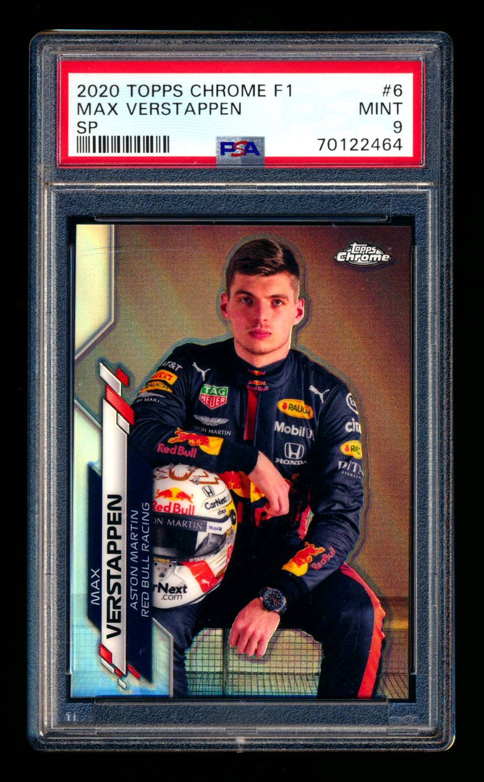 2020 Topps Chrome F1 #6 Max Verstappen RC Refractor Image Variation SP PSA 9 ** (SOLD eBay - $795.00 - 1/11/2025) **