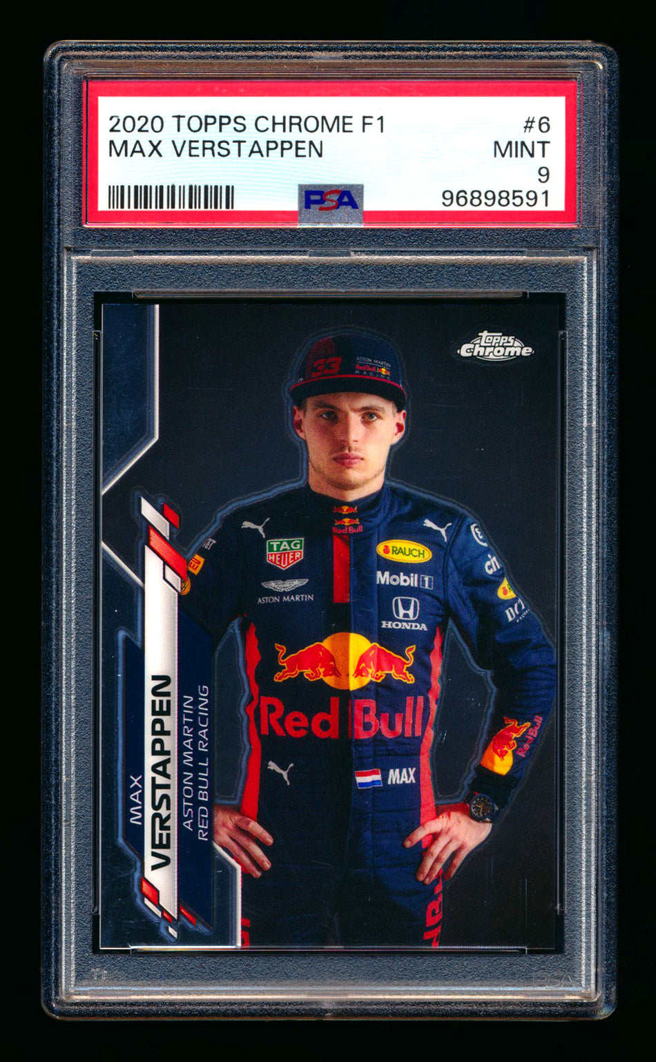 2020 Topps Chrome F1 #6 Max Verstappen RC Portrait PSA 9 ** (SOLD eBay - $79.00 - 8/24/2025) **