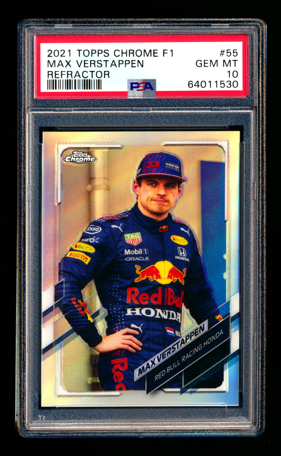 2021 Topps Chrome F1 #55 Max Verstappen Refractor PSA 10