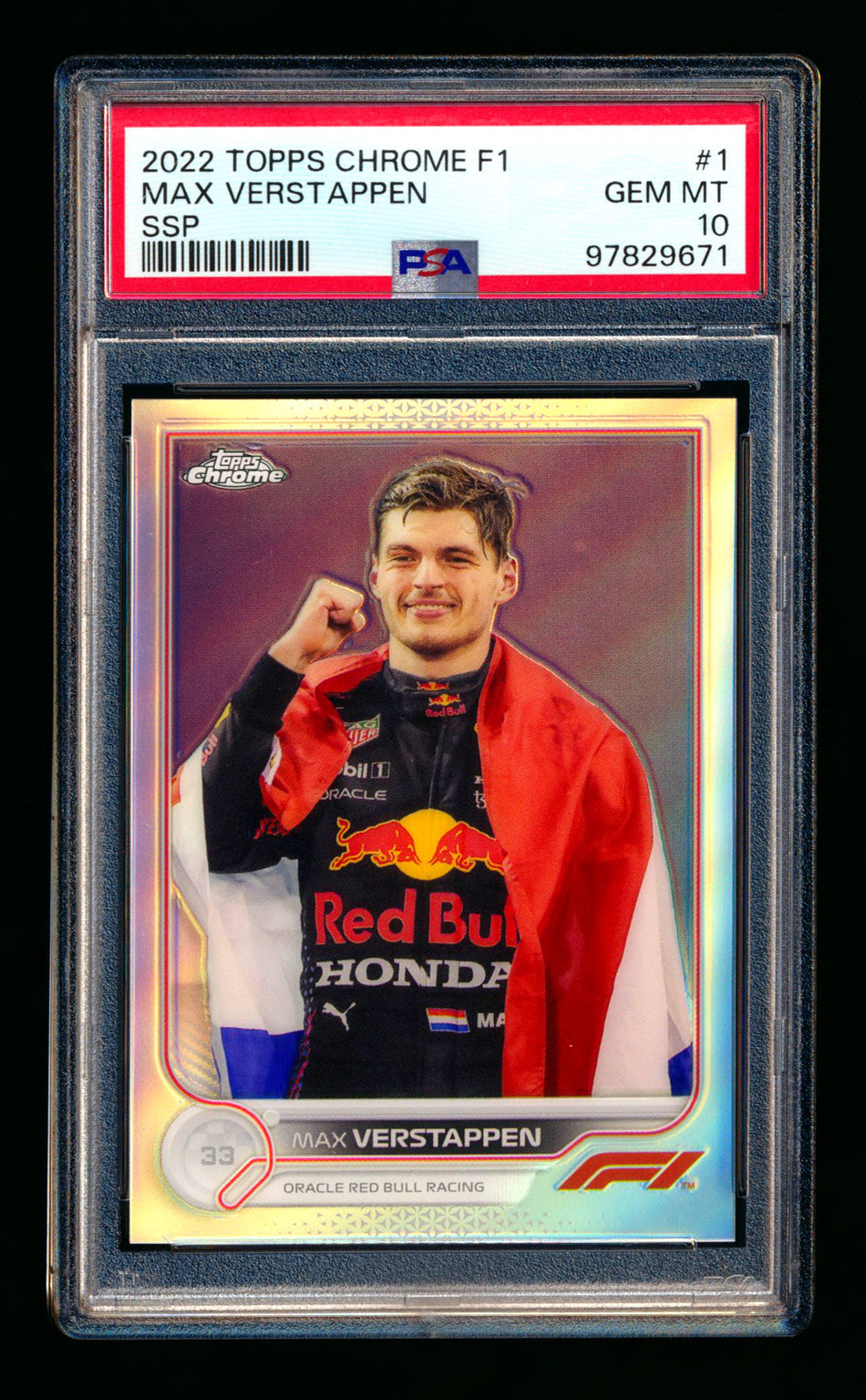 2022 Topps Chrome F1 #1 Max Verstappen Refractor Image Variation SSP PSA 10 (Ultimate Wishlist - Wish Granted!) ** (SOLD - $100.00 - 1/24/2025) **