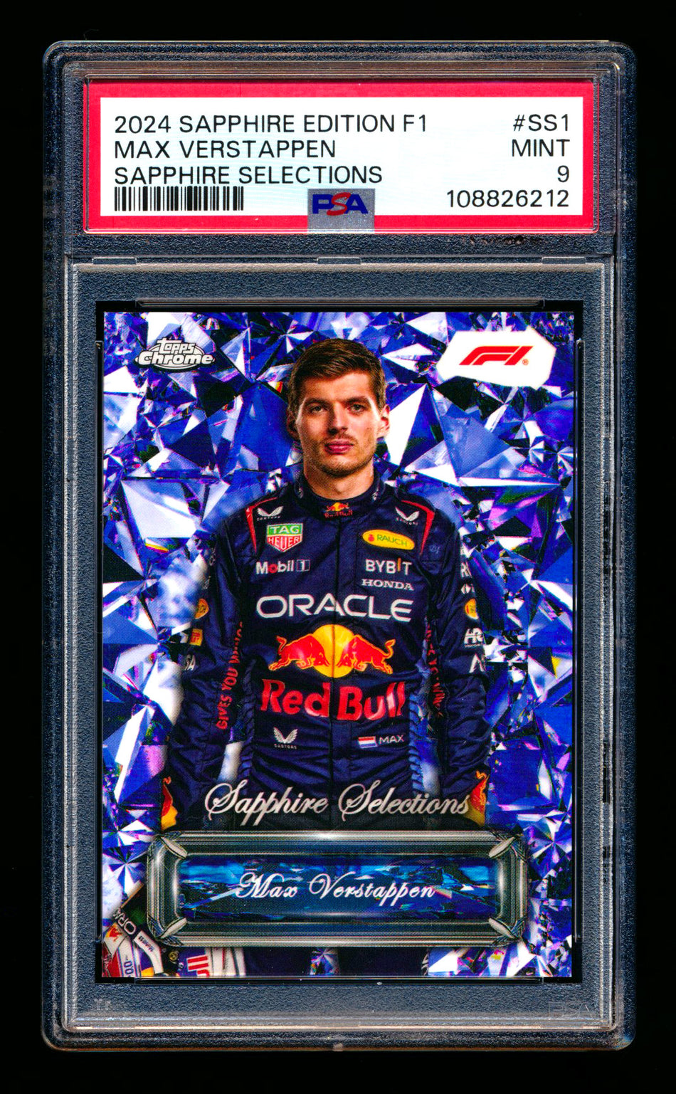2024 Topps Chrome F1 Sapphire Selections #SS-1 Max Verstappen Refractor PSA 9 ** (SOLD Nationals - $195.00 - 8/1/2025) **