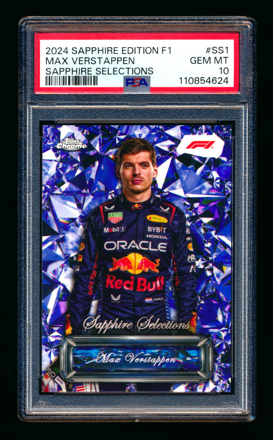 2024 Topps Chrome F1 Sapphire Selections #SS-1 Max Verstappen Refractor PSA 10 ** (SOLD eBay - $295.00 - 7/1/2025) **