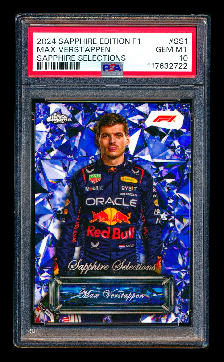 2024 Topps Chrome F1 Sapphire Selections #SS-1 Max Verstappen Refractor PSA 10