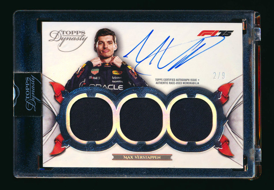2025 Topps Dynasty F1 #DAP-MVE Max Verstappen Triple Patch Autograph #2/9 ** (SOLD eBay - $5,495.00 - 2/8/2026) **