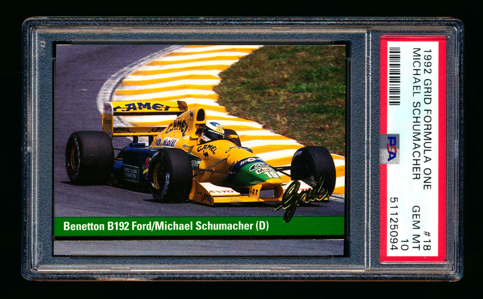 1992 Grid F1 #18 Michael Schumacher RC Rookie PSA 10