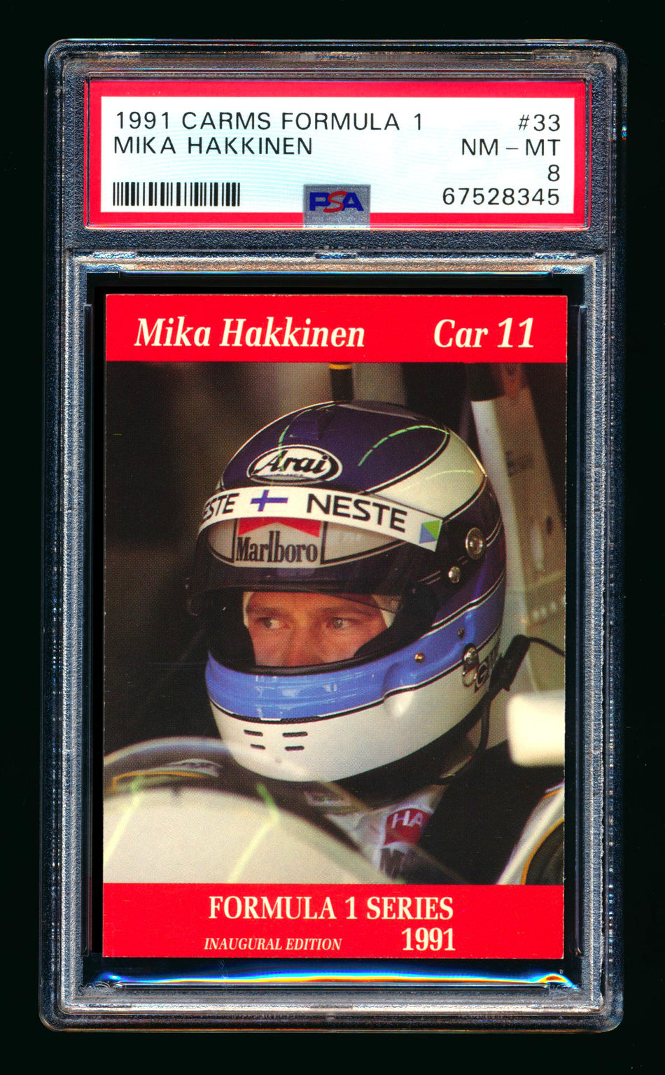 1991 Carms F1 #33 Mika Hakkinen RC PSA 8