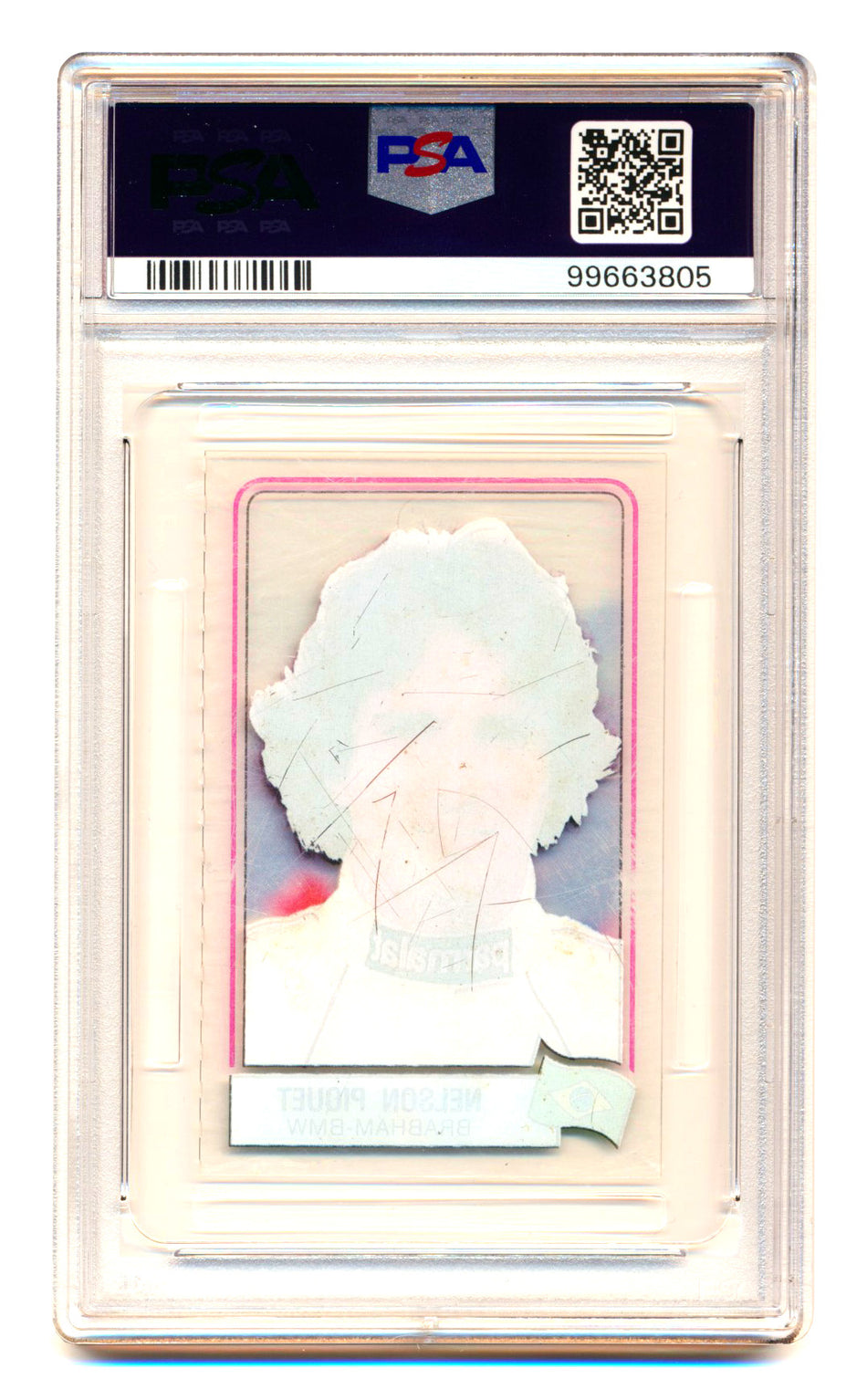 1984 Panini F1 Grand Prix Nelson Piquet Scratch N' Play PSA 4