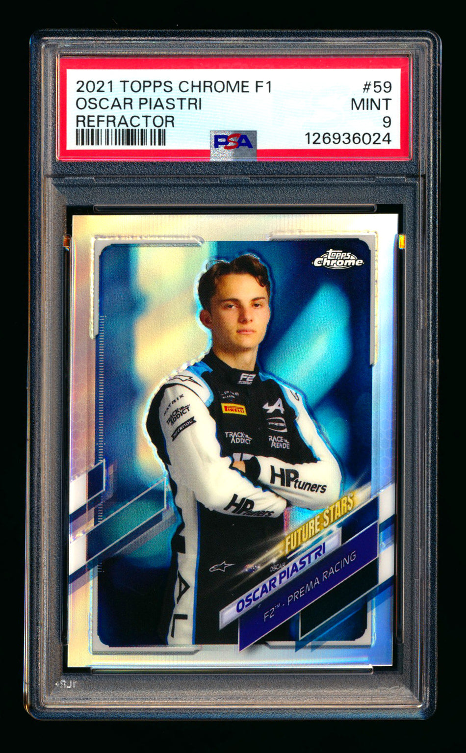 2021 Topps Chrome F1 #59 Oscar Piastri RC Refractor Portrait PSA 9 ** (SOLD - $59.00 - 2/20/2026) **