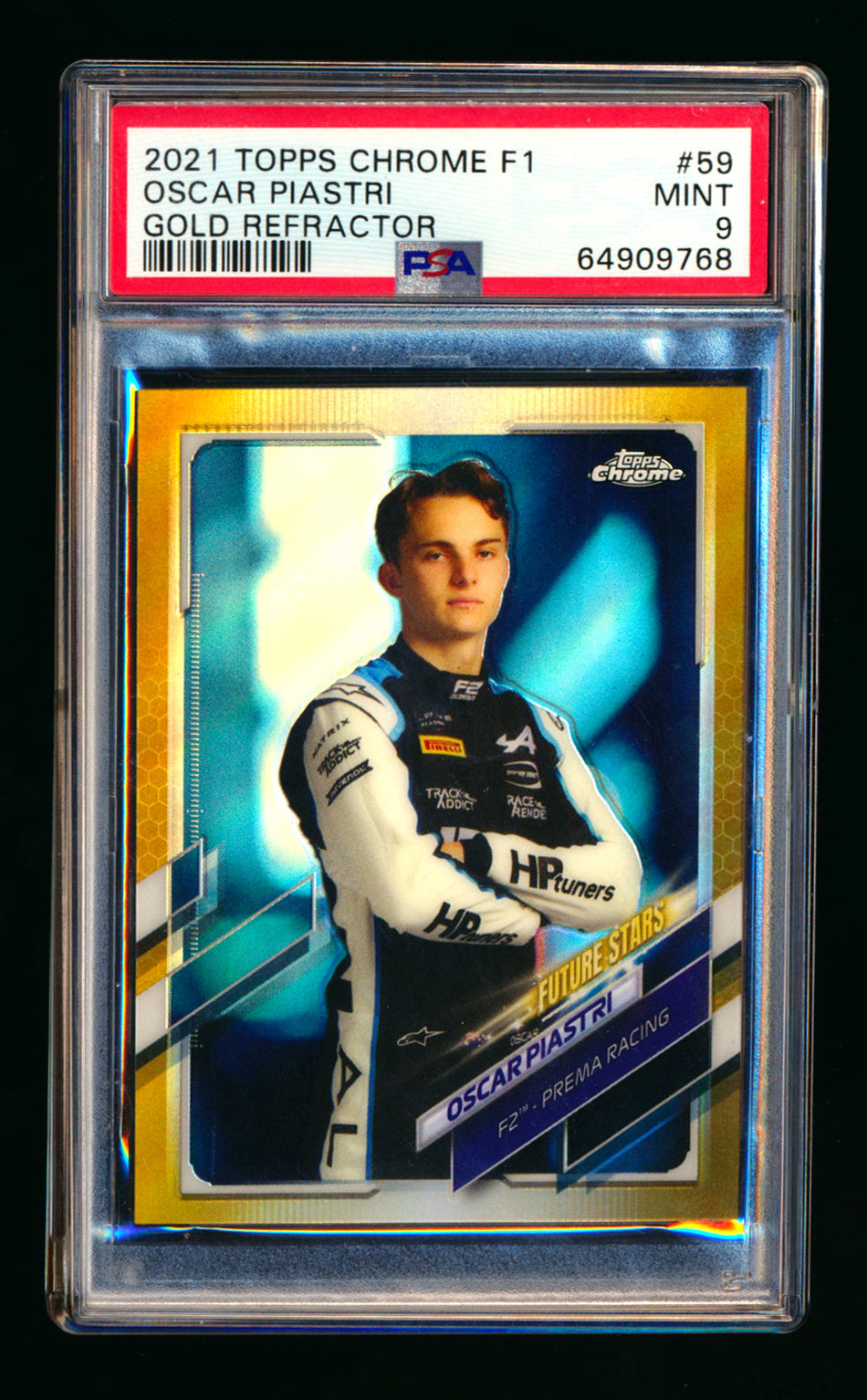 2021 Topps Chrome F1 #59 Oscar Piastri RC Gold Refractor #26/50 PSA 9 ** (SOLD - $249.00 - 10/28/2024) **