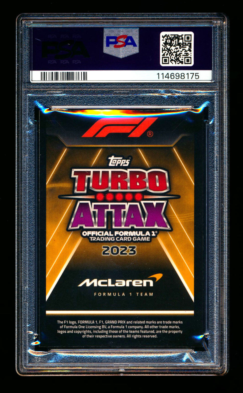 2023 Topps F1 Turbo Attax Signature Style #362 Oscar Piastri RC Green Foil #1/1 PSA 9